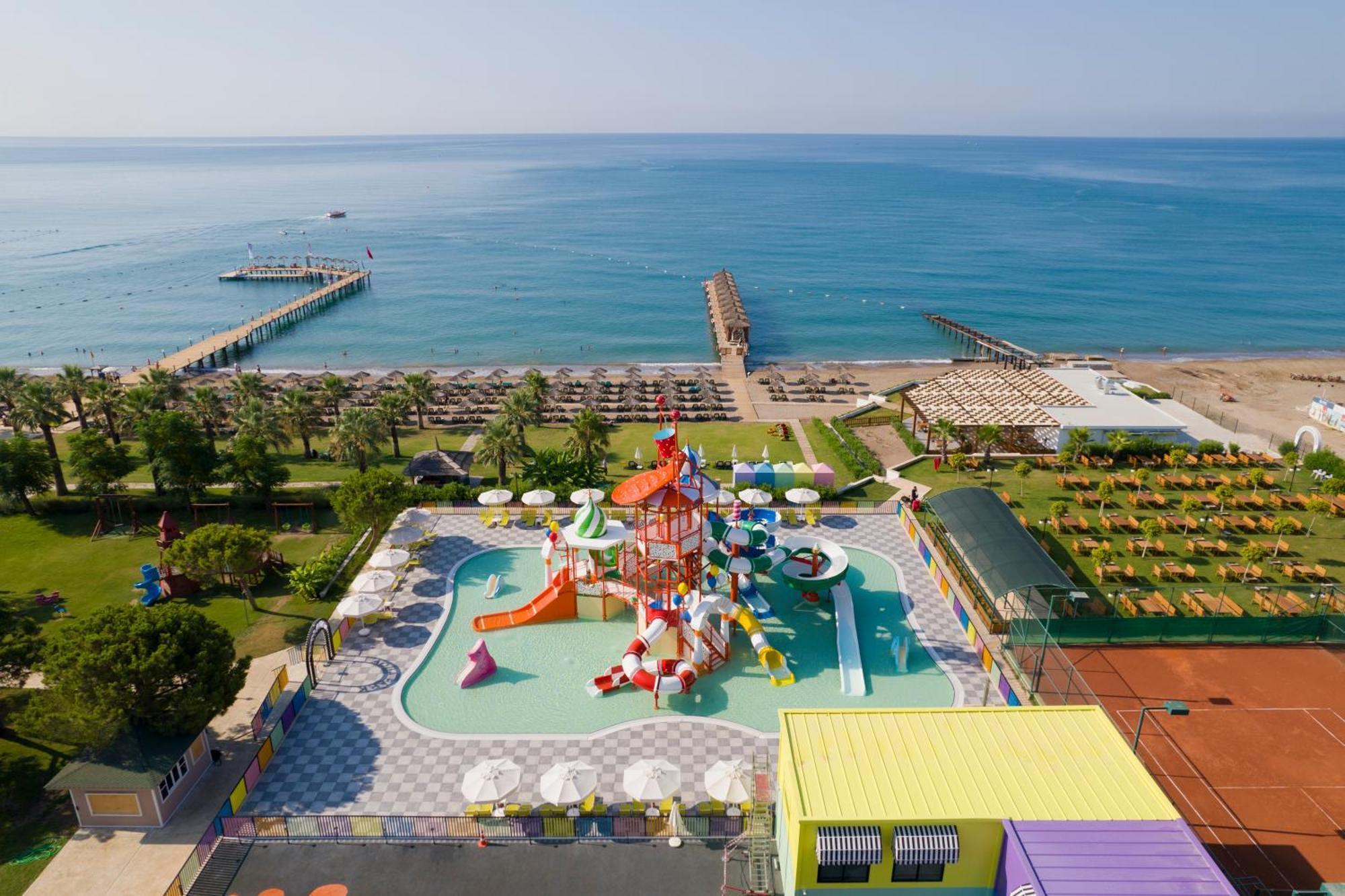 Kremlin Palace Antalya Exterior photo Aerial view of the water park